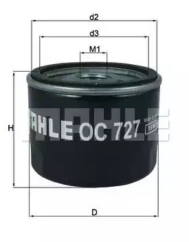 0000000000000000000000 KNECHT M20x1.5-6H, with one anti-return valve, Spin-on Filter Ø: 76,0mm, Height: 67,0, 64mm Oil filters OC 727 buy