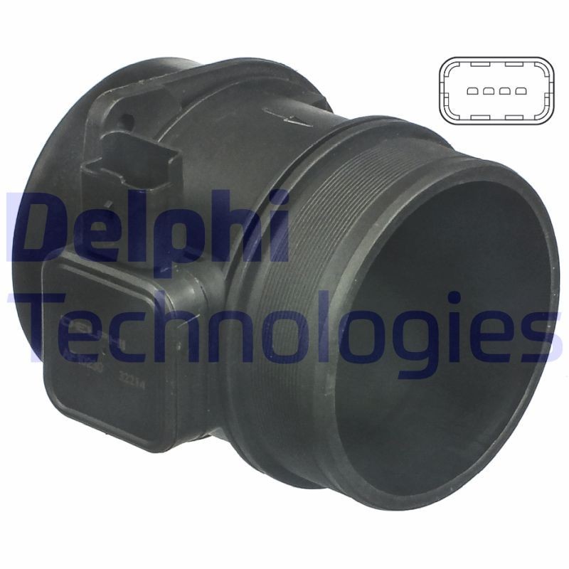 AF10230 DELPHI with housing Voltage: 12V, Number of pins: 4-pin connector MAF sensor AF10230-12B1 buy