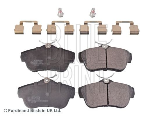 BLUE PRINT ADT342208 Brake pad set Rear Axle, excl. wear warning contact, with fastening material
