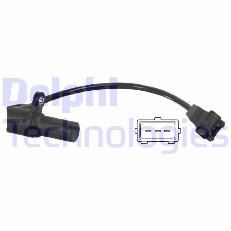 DELPHI 3-pin connector Cable Length: 275mm, Number of pins: 3-pin connector Sensor, crankshaft pulse SS11055 buy