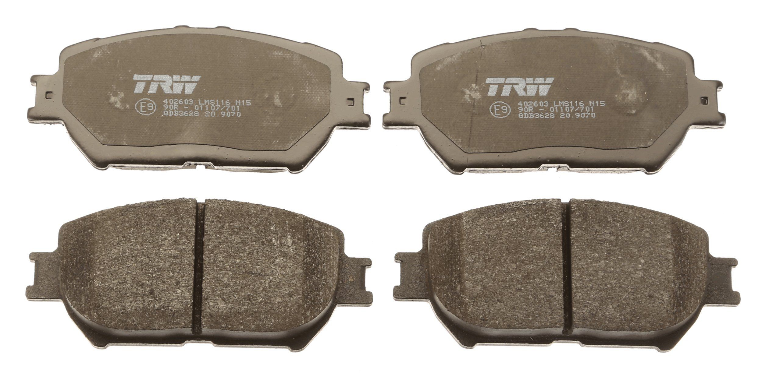 TRW Brake pad kit GDB3628 for TOYOTA Camry V Saloon (_V3_)