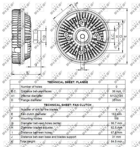 NRF 49067 Engine fan clutch