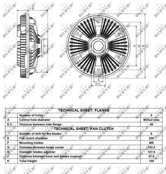 OEM-quality NRF 49075 Engine fan clutch