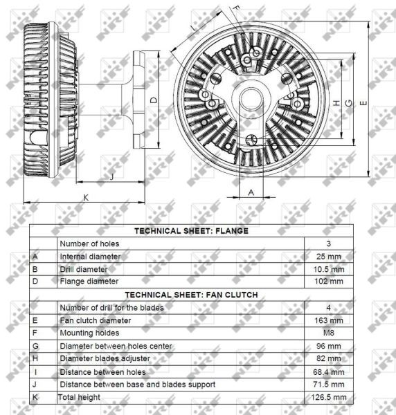 NRF 49078 Engine fan clutch