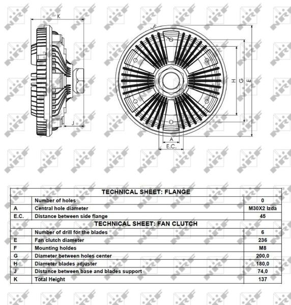 OEM-quality NRF 49100 Engine fan clutch