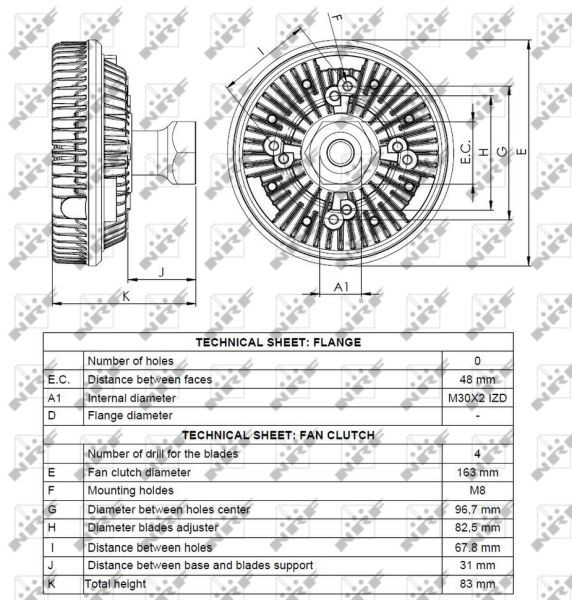 OEM-quality NRF 49101 Engine fan clutch