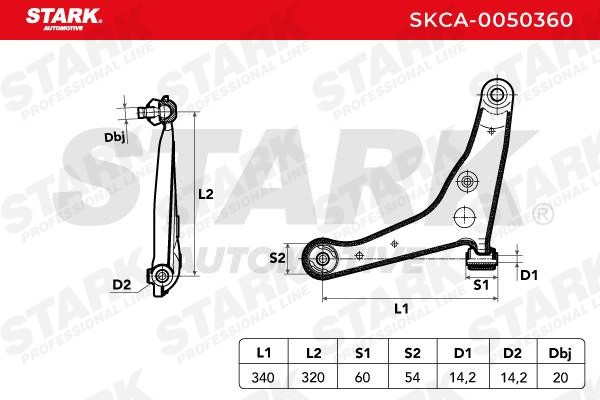 STARK Wishbone SKCA-0050360 for MITSUBISHI LANCER