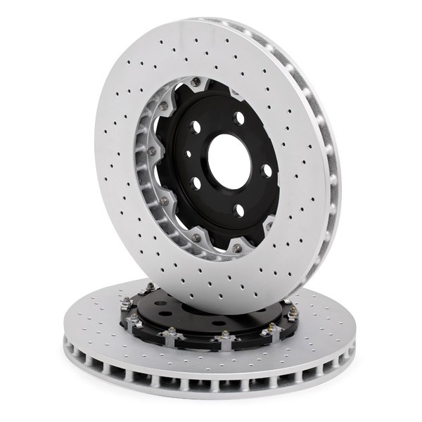 09.A804.33 Brake discs 09.A804.33 BREMBO 355x32mm, 5, perforated/vented, two-part brake disc, Coated, High-carbon
