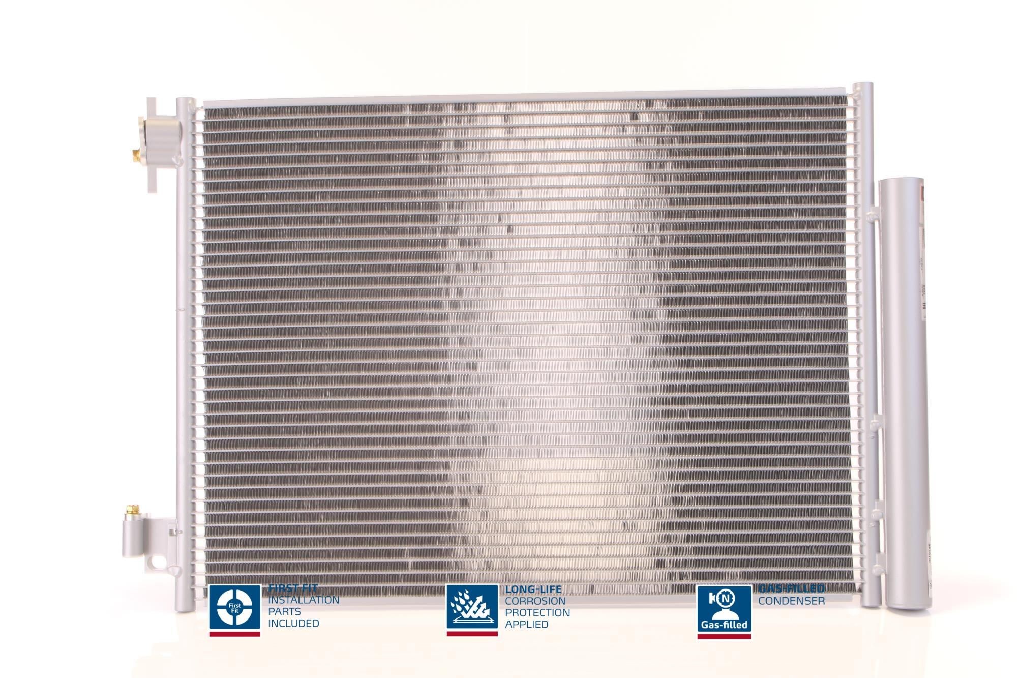 NISSENS 940593 Air conditioning condenser with dryer, Aluminium, 541mm, R 134a, R 1234yf