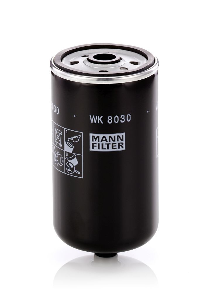 MANN-FILTER Spin-on Filter Height: 140mm Inline fuel filter WK 8030 buy