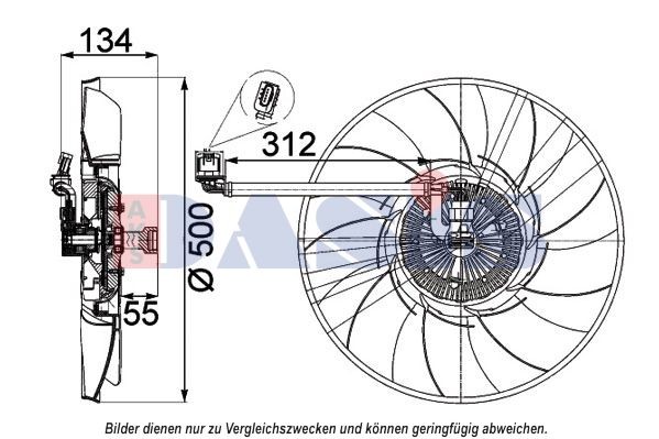 AKS DASIS 028004N Fan, radiator LR025965