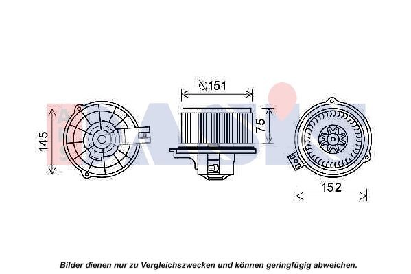AKS DASIS 870453N Heater blower motor 12V
