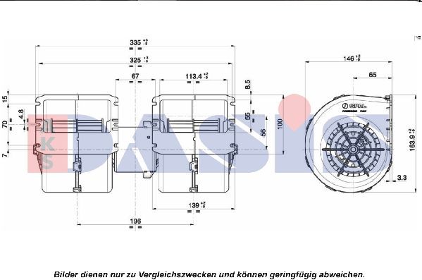 AKS DASIS Voltage: 24V Blower motor 879053N buy