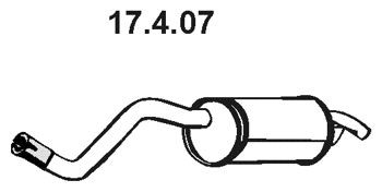17.4.07 EBERSPÄCHER Exhaust muffler RENAULT Length: 1000mm
