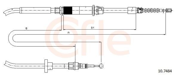 COFLE 10.7484 Hand brake cable VW experience and price