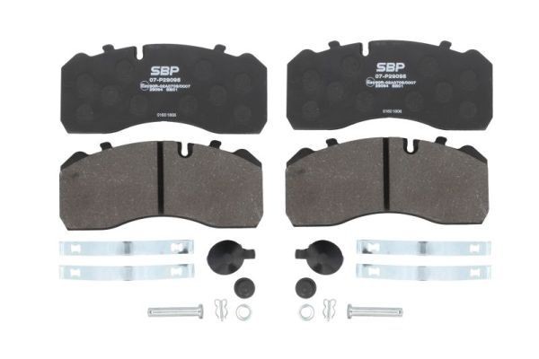 SBP Rear Axle, not prepared for wear indicator Height 2: 92,7mm, Height: 93, 92,7mm, Width: 210,5mm, Thickness: 30, 29,8mm Brake pads 07-P29095 buy