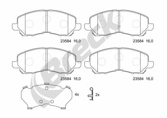 BRECK 23584 00 701 00 Brake pad set JEEP experience and price