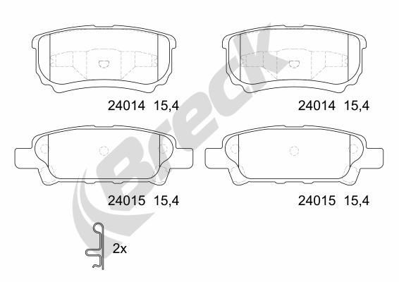 BRECK 24014 00 702 10 Brake pad set JEEP experience and price