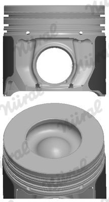 NÜRAL 87-148107-40 Piston 90,4 mm, with piston ring carrier, for keystone connecting rod