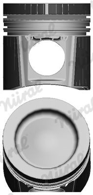 NÜRAL 87-289300-10 Piston 102 mm, with piston ring carrier, for keystone connecting rod