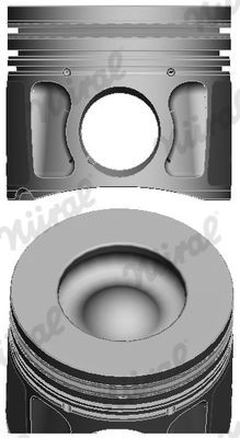 NÜRAL 87-427700-50 Piston 86 mm, with cooling duct, with piston ring carrier, for keystone connecting rod