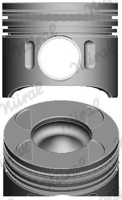 NÜRAL 87-428700-00 Piston 88 mm, with bush for piston pin boss, with cooling duct, with piston ring carrier, for keystone connecting rod