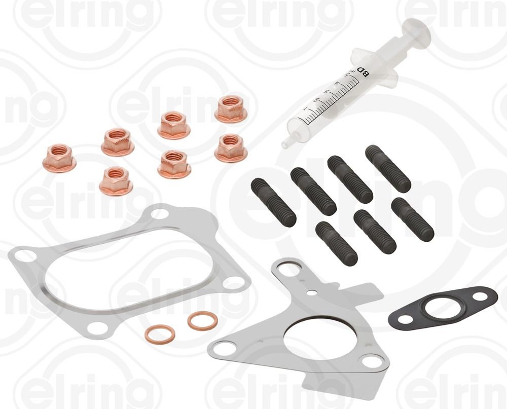ELRING 714.351 Mounting kit, exhaust system NISSAN TIIDA 2007 in original quality