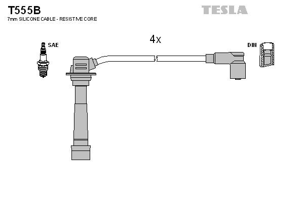 TESLA T555B Ignition Cable Kit