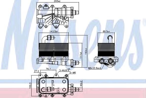 NISSENS 90673 Automatic transmission oil cooler