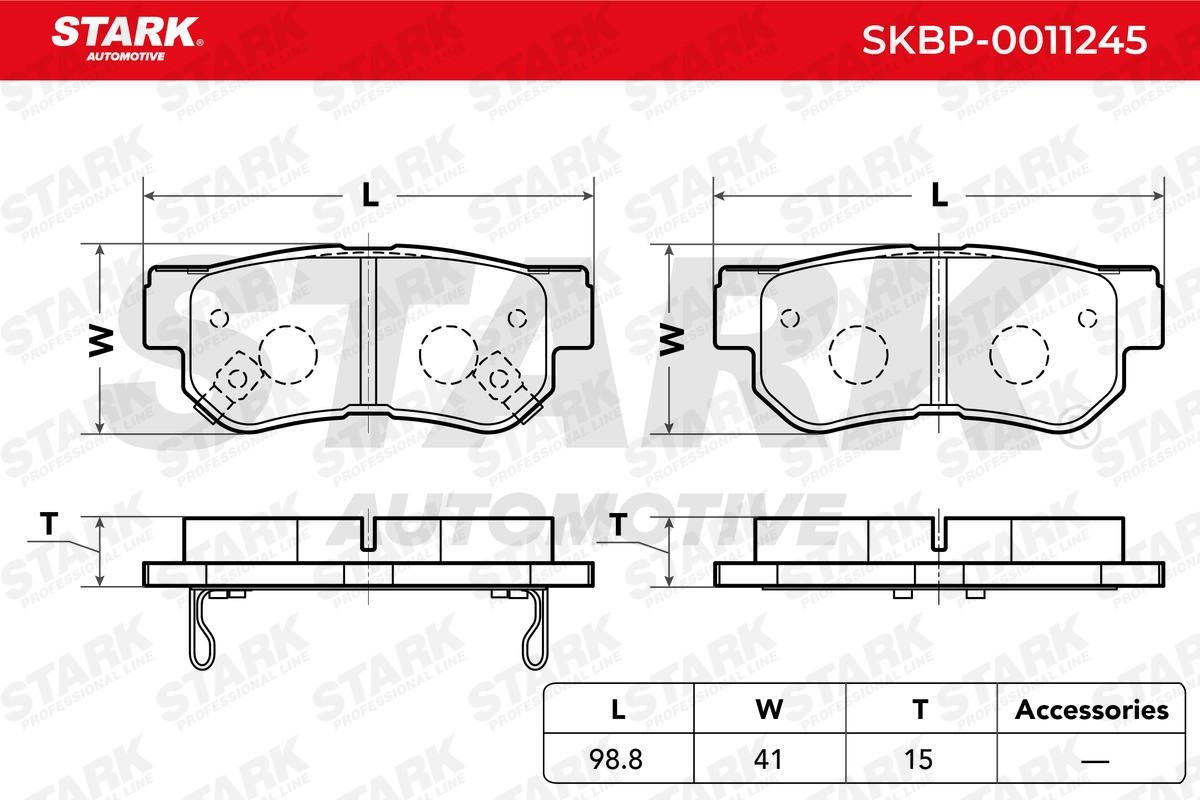 SKBP0011245 Disc brake pads STARK SKBP-0011245 review and test