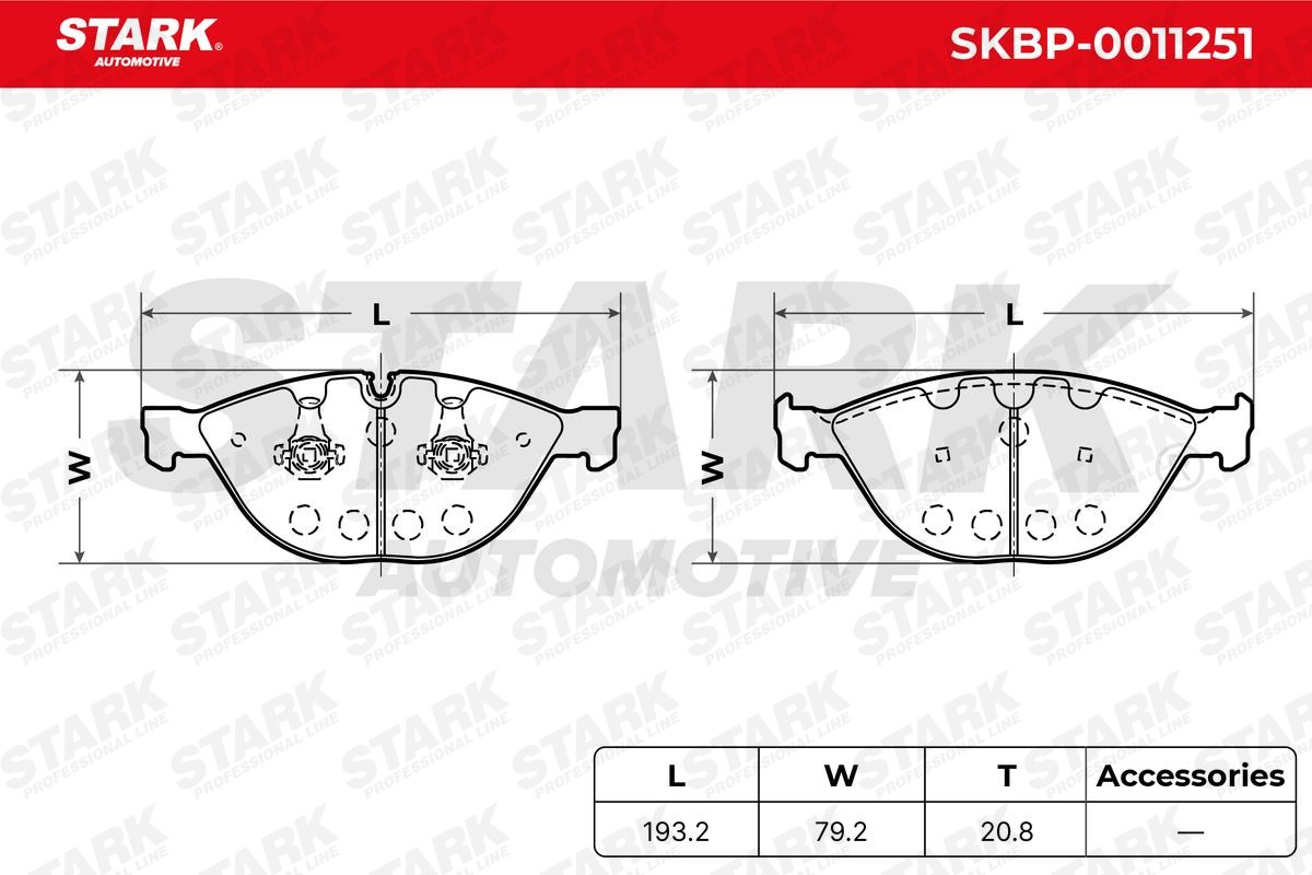STARK Brake pad kit SKBP-0011251 for BMW X5, 7 Series
