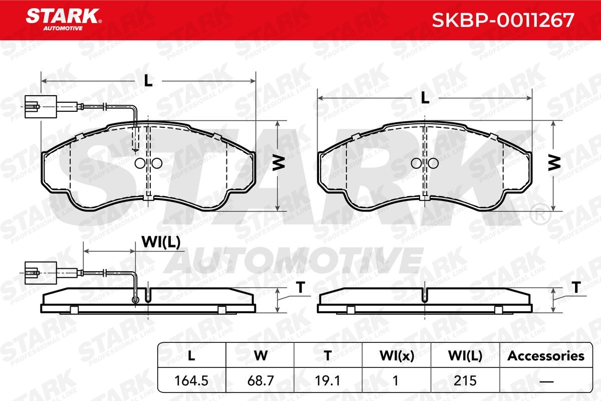 STARK Brake pad kit SKBP-0011267
