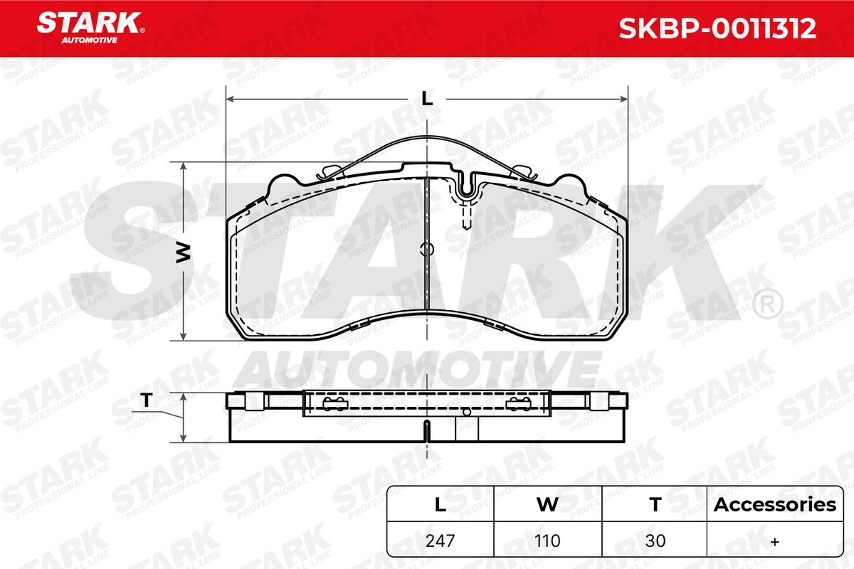 STARK Brake pad set, disc brake SKBP-0011312 buy online