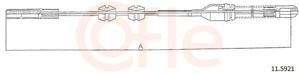 92.11.5921 COFLE 115921 Parking brake cable Opel Vectra A CС 1.7 TD 82 hp Diesel 1994 price