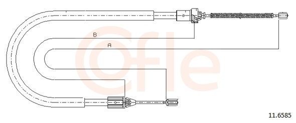 COFLE Brake cable RENAULT CLIO 2 Kasten (SB0/1/2) new 11.6585