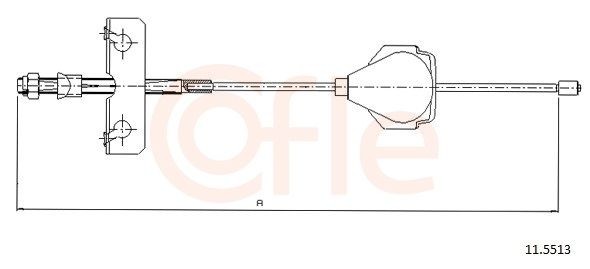 COFLE 11.5513 Hand brake cable Front, 306mm