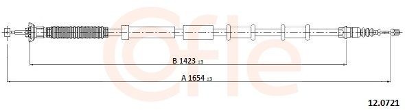 Alfa Romeo Hand brake cable COFLE 12.0721 at a good price