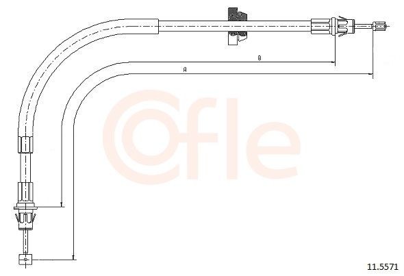92.11.5571 COFLE Front, 1052/632mm Cable, parking brake 11.5571 buy