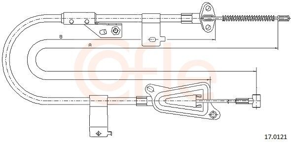 Great value for money - COFLE Hand brake cable 17.0121