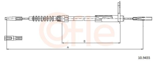 COFLE 10.9455 MERCEDES-BENZ S-Class 2004 Parking brake cable