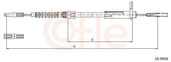 COFLE 10.9456 MERCEDES-BENZ S-Class 2003 Emergency brake cable