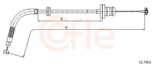 COFLE 12.7302 Throttle cable AUDI A4 2001 price