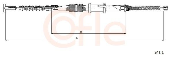 92.241.1 COFLE 241.1 Hand brake cable 7773015