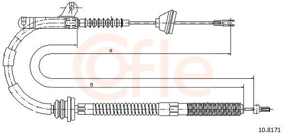 COFLE Brake cable Volvo 944 new 10.8171