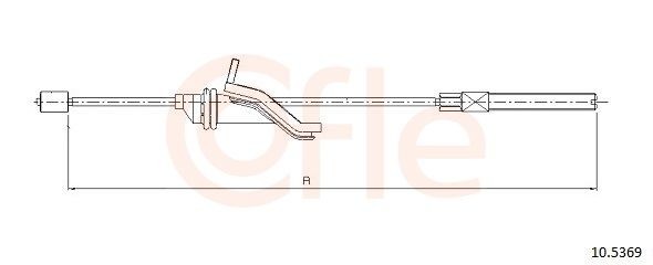COFLE 10.5369 Hand brake cable