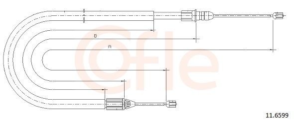 COFLE Handbrake kit rear and front RENAULT CLIO 2 Kasten (SB0/1/2) new 11.6599
