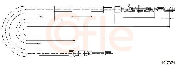 Great value for money - COFLE Hand brake cable 10.7374