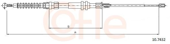 COFLE 10.7432 Brake cable VW CADDY 2012 price