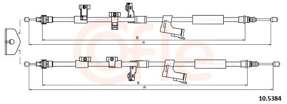 92.10.5384 COFLE 10.5384 Hand brake cable 2074151