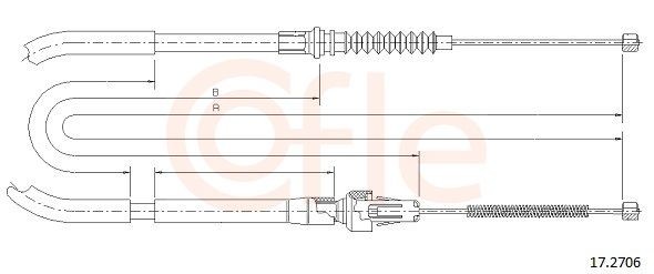 BMW 1 Series Hand brake cable COFLE 17.2706 cheap